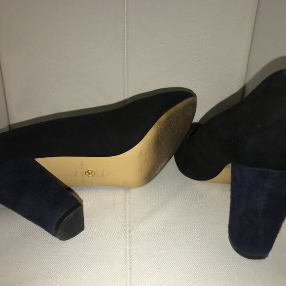 Ann Taylor Black & Blue Suede Pump - Picture 4 of 15